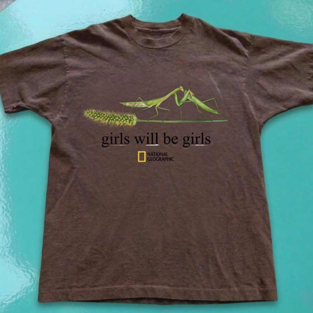 National Geographic Praying Mantis Gorpcore Brown T-Shirt